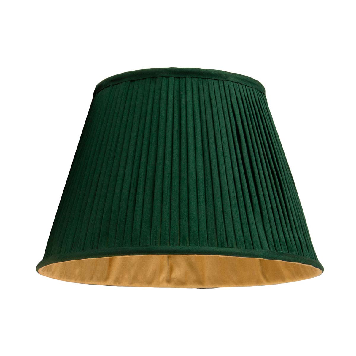 Racing green fine pleated lampshade