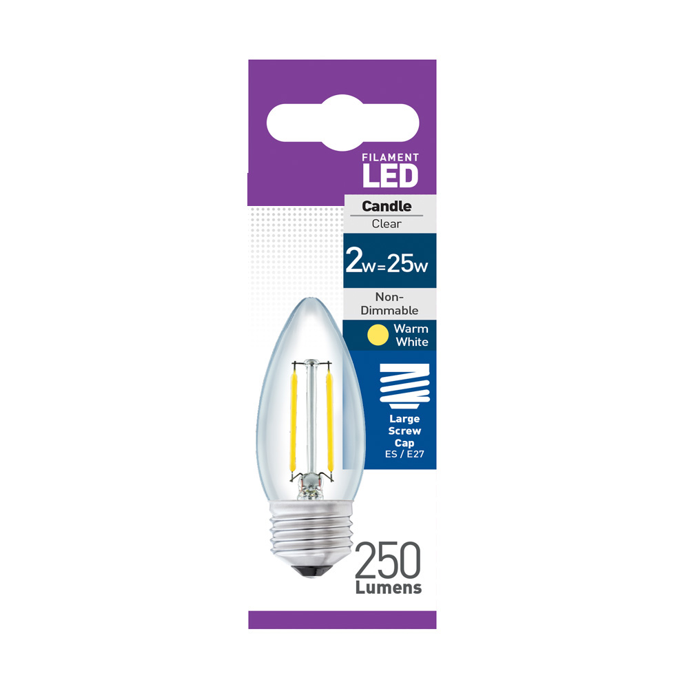 LED Candle bulb 2 watt ES
