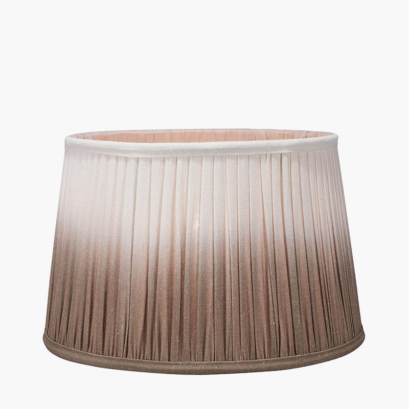 Scallop Taupe Ombre Soft Pleated Tapered Shade