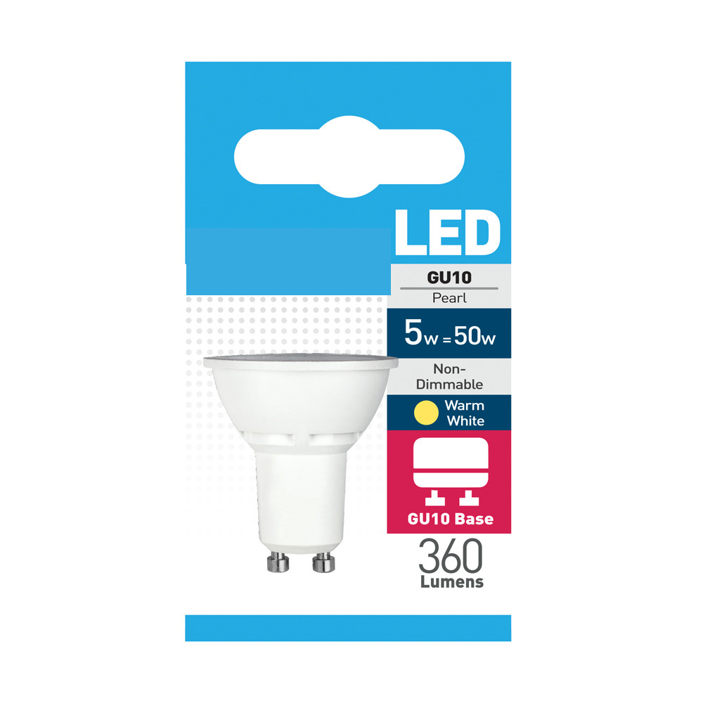 LED GU10 bulb 5 watt pearl