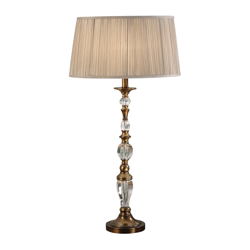 Trinity large table lamp in antique brass