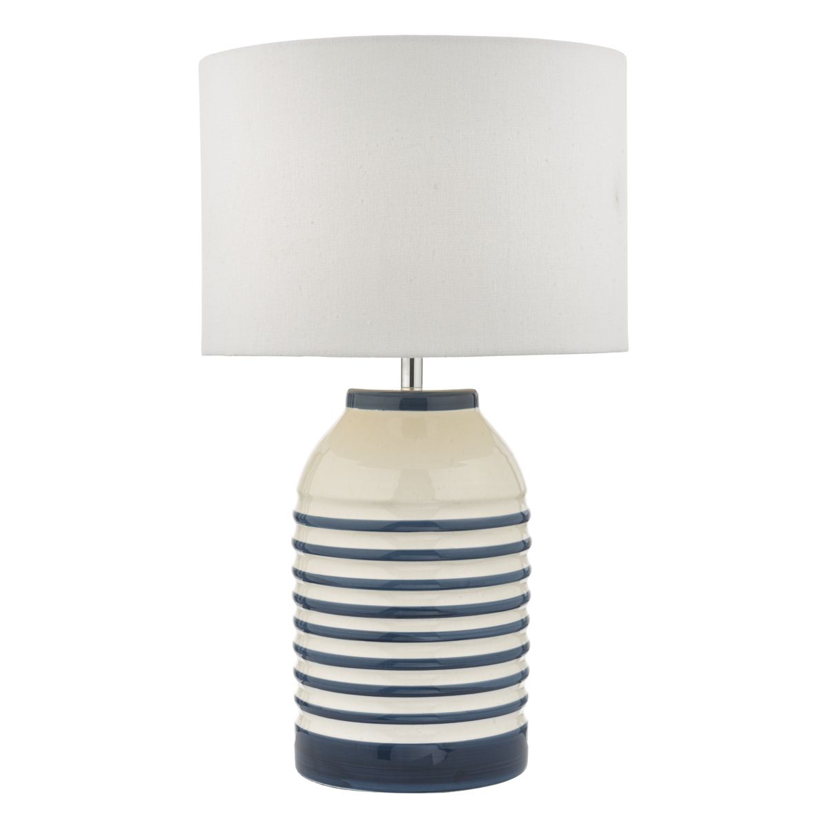 Zabe Table Lamp White and Blue C/W Shade