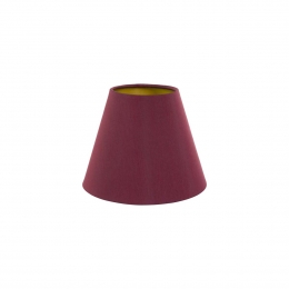 Burgundy and gold lined candle clip shade